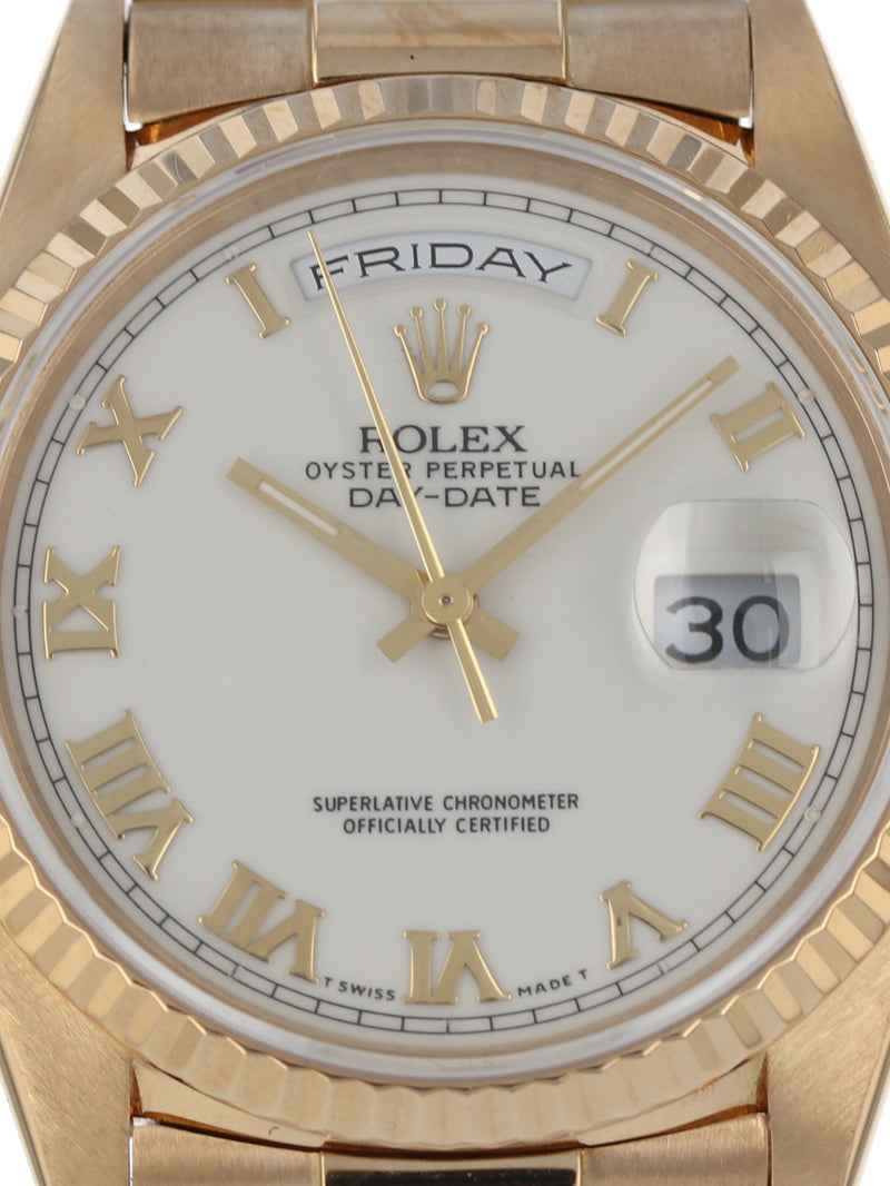 36231: Rolex 18k Yellow Gold Day-Date, Ref. 18238, Circa 1989