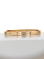 36291: Cartier 18k Yellow Gold Love Bracelet, Size 19