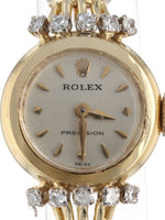 36292: Rolex Vintage 1930's 18k Ladies Diamond  Precision