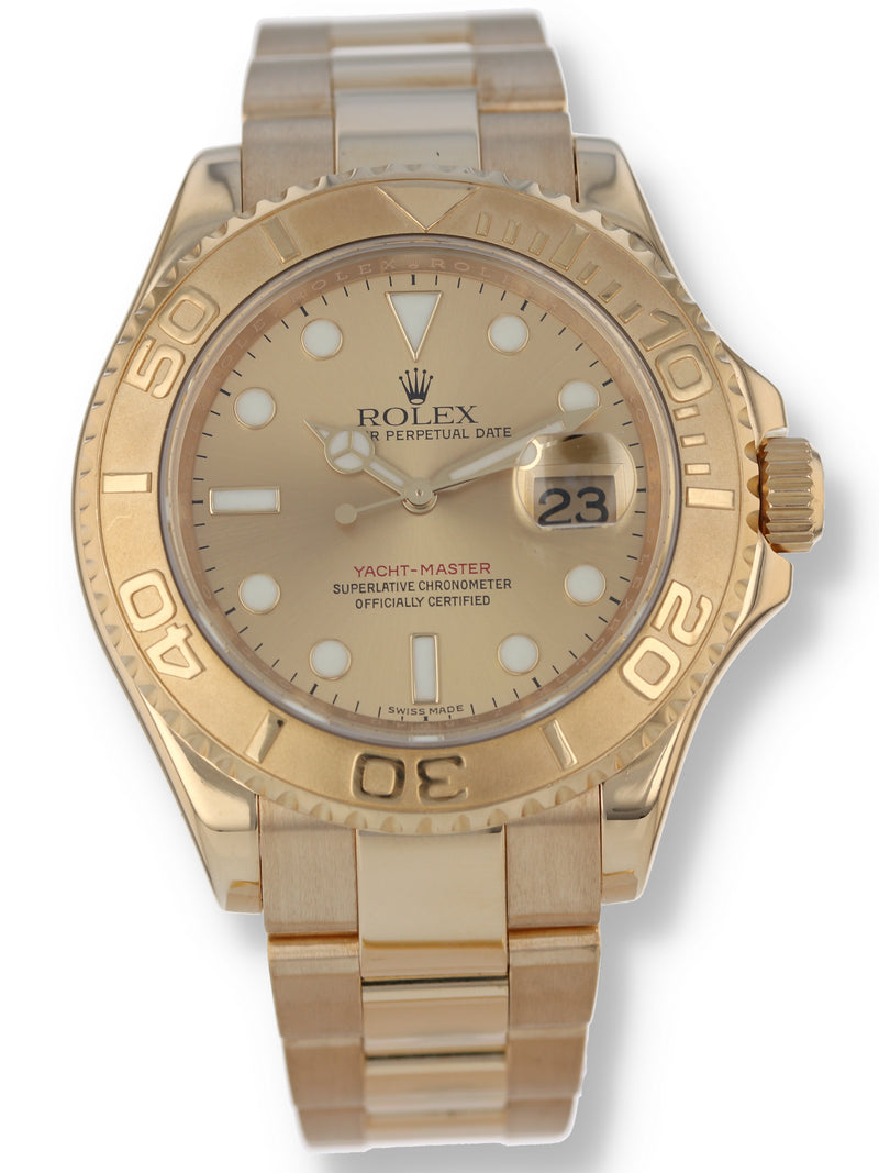 Rolex 16628 Yacht Master 16628 Blue Dial 18K Yellow Gold (46549)