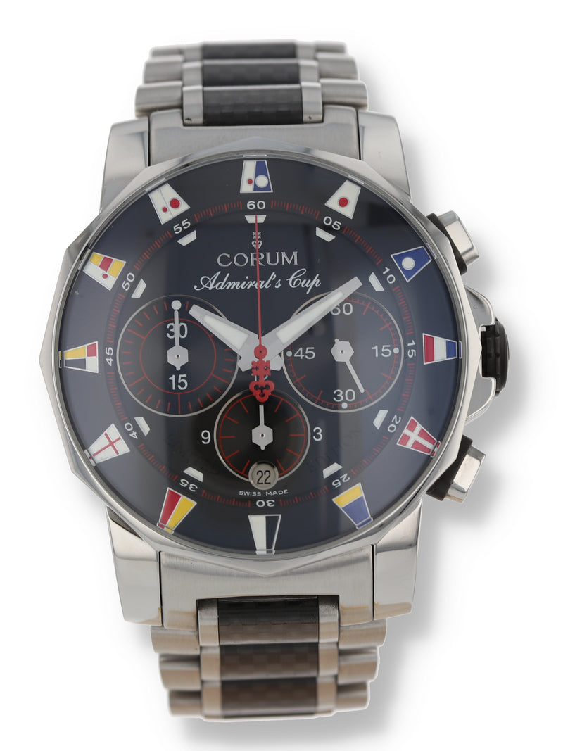 36545: Corum Stainless Steel Admiral's Cup Chronograph, Ref. 985.631.20