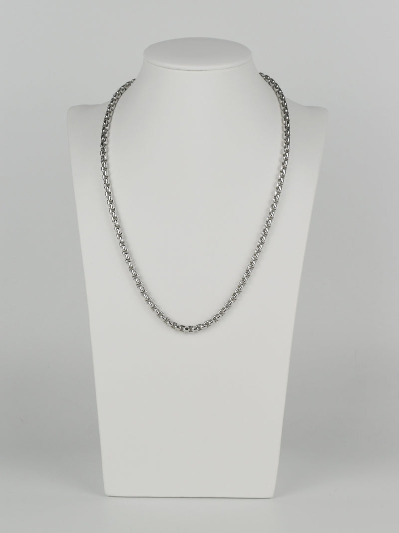36565: Tiffany & Co. 18k White Gold Venetian Link Chain Necklace