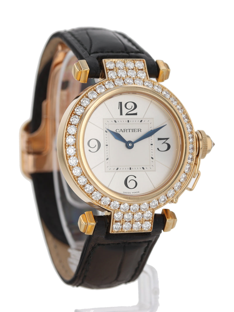 36678: Cartier 18k Yellow Ladies Gold Pasha, Ref. 2811 Box & Papers