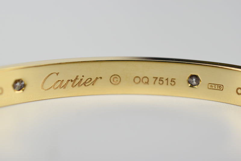 Cartier Love Bracelet 18 Carat Gold White Gold size 17