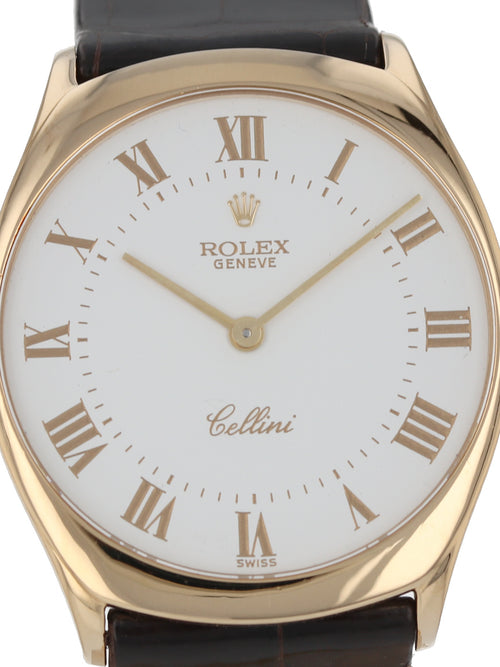 36702: Rolex 18k Yellow Gold Cellini, Ref. 4133, Full Set