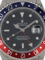 36717: Rolex Stainless Steel "Pepsi" GMT-Master II, Ref. 16710, Service Card and Box