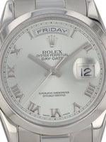 37486: Rolex Platinum Day-Date, Ref. 118206, 2006 Full Set