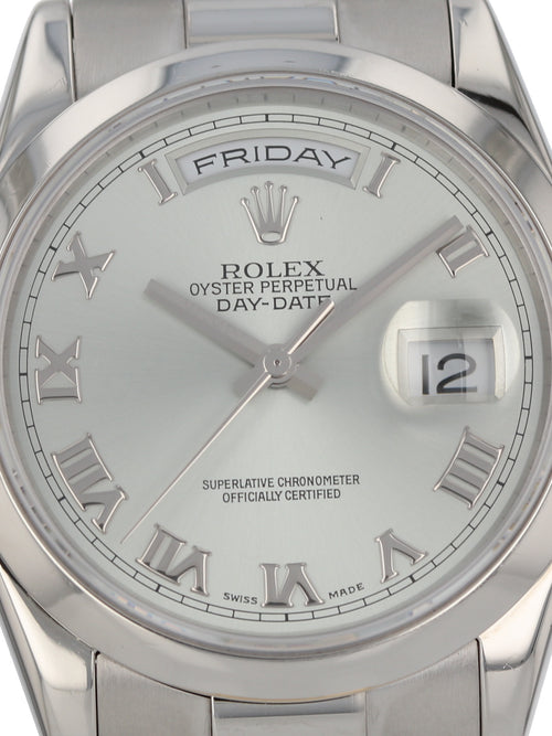 37486: Rolex Platinum Day-Date, Ref. 118206, 2006 Full Set