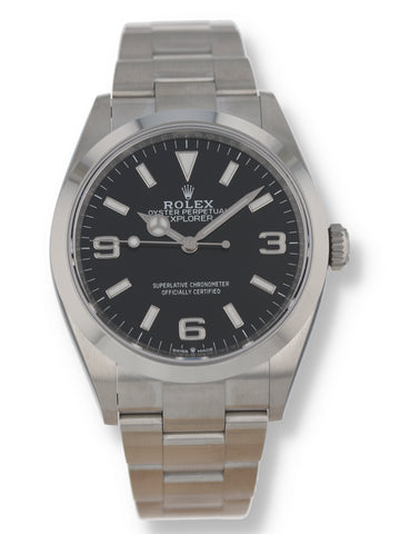 37703: Rolex Explorer, Ref. 124270, 2022 Unworn Full Set – Paul 