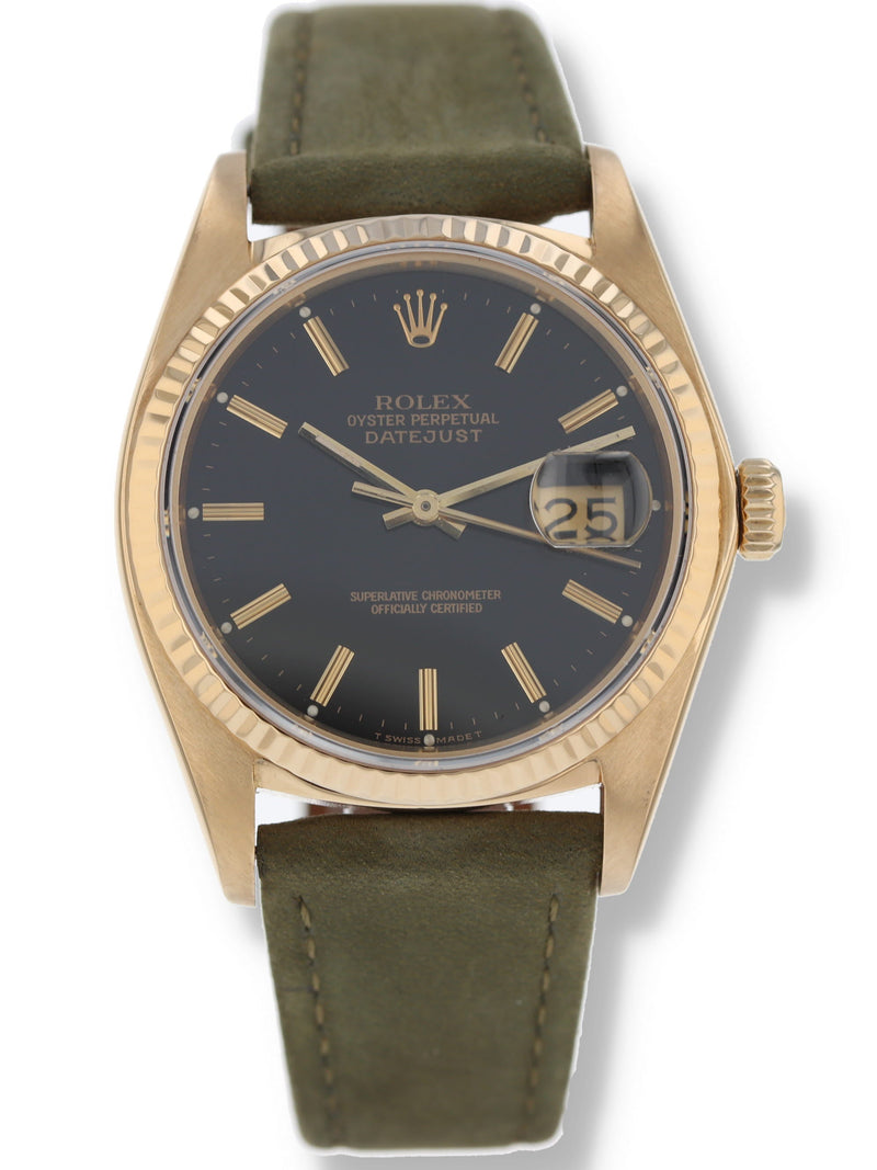 37743: Rolex 18k Vintage Datejust, Ref. 16018, Circa 1978