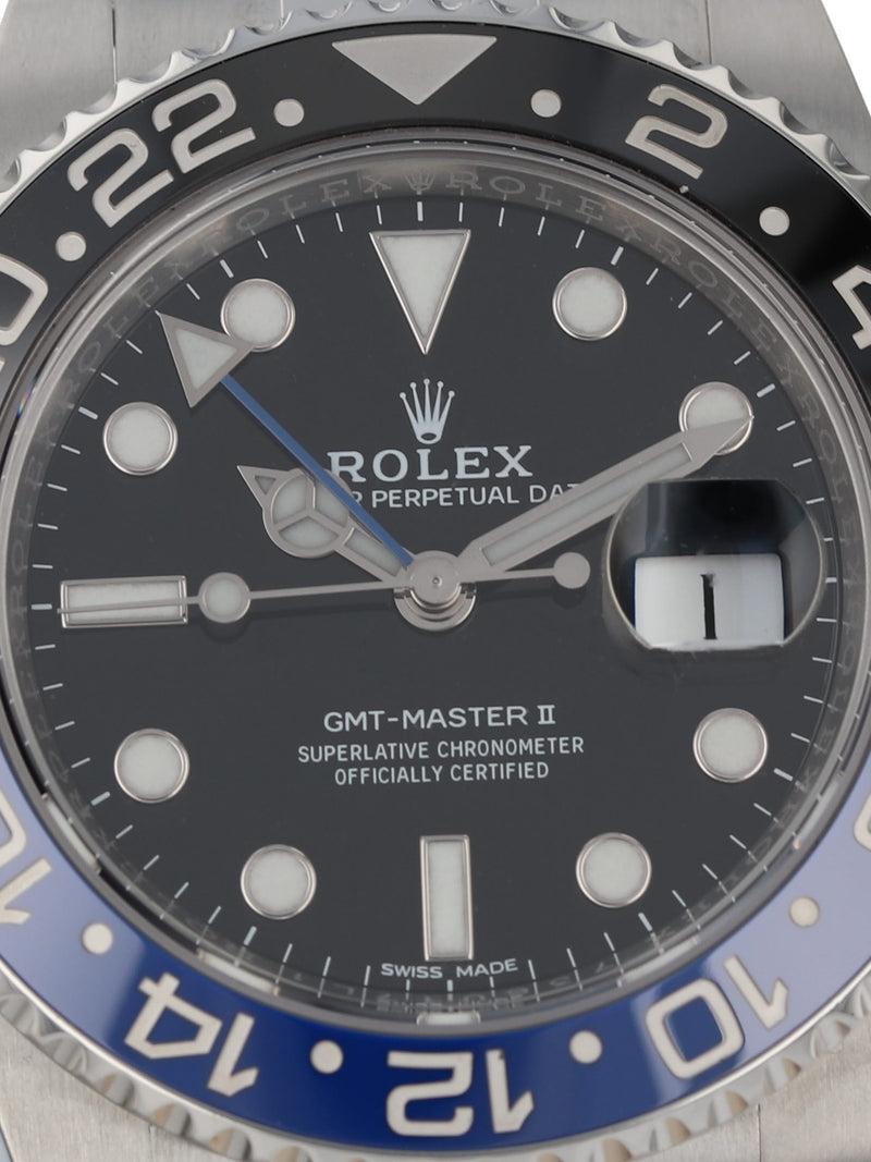 37806: Rolex GMT-Master II "Batman", Ref. 116710BLNR, 2016 Full Set