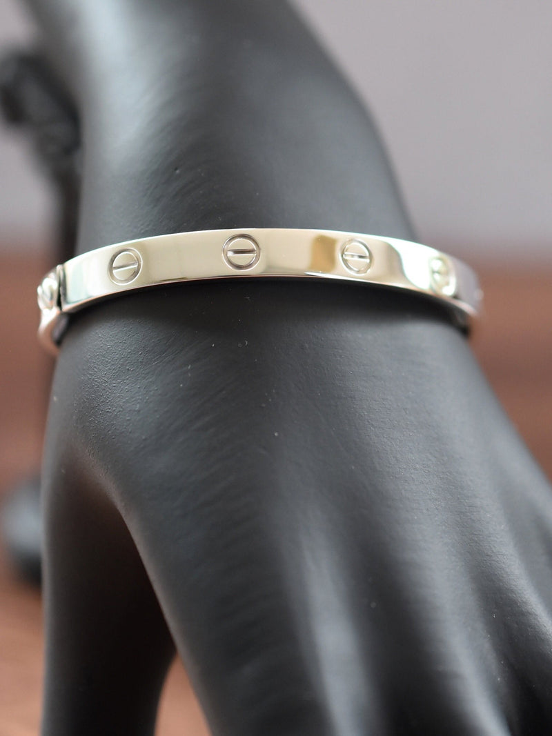 38056: Cartier 18k White Gold Love Bracelet, Size 17