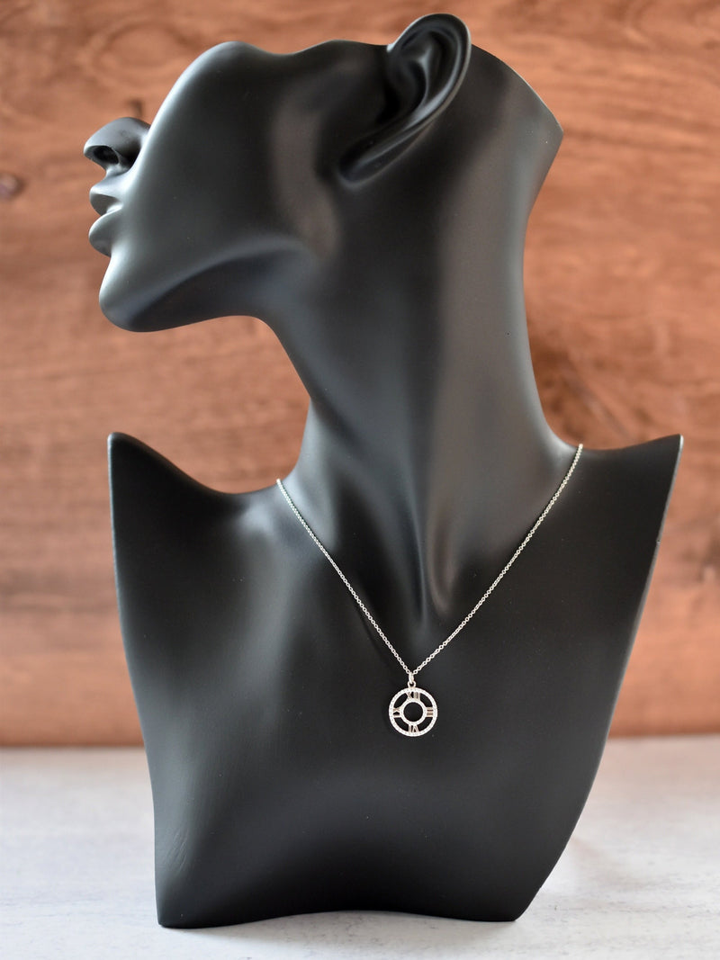 38059: Tiffany & Co. 18k White Gold Open Atlas Diamond Necklace