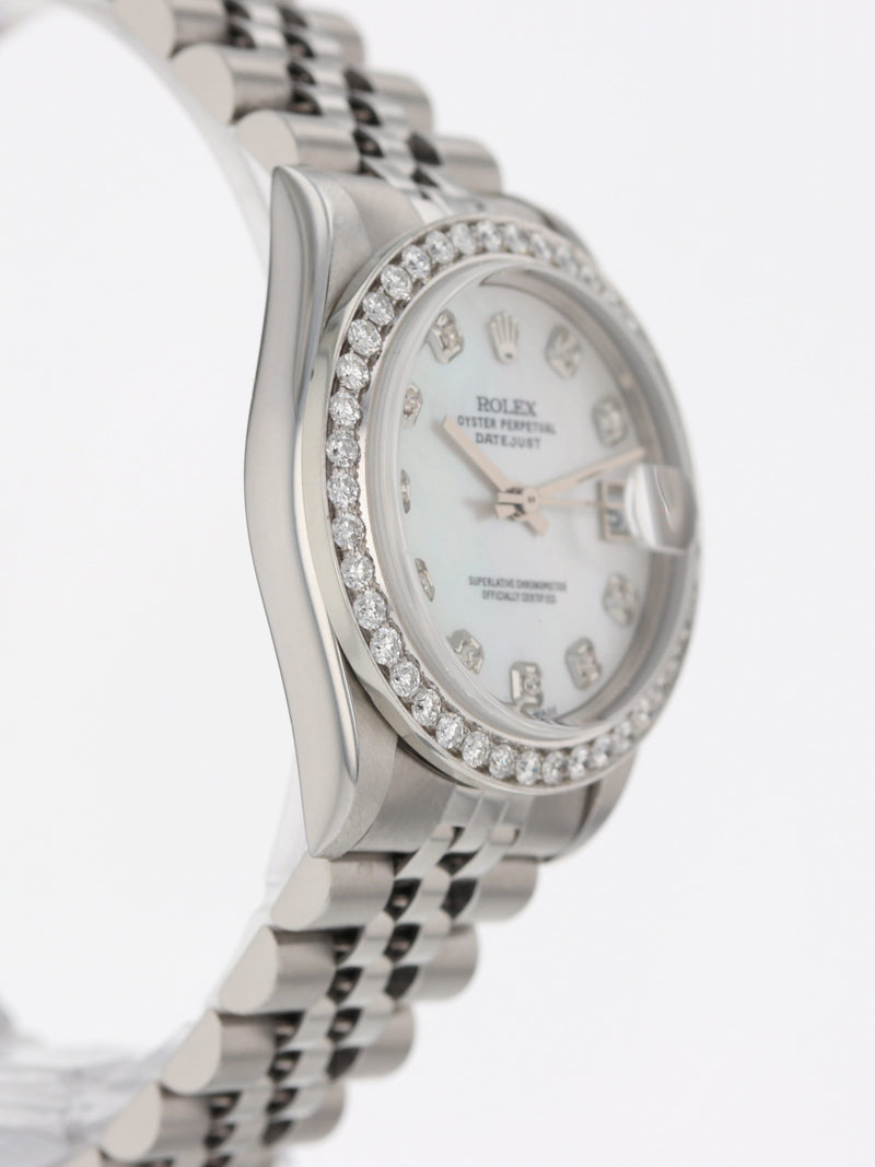Rolex Datejust Custom Diamond Bezel 178243