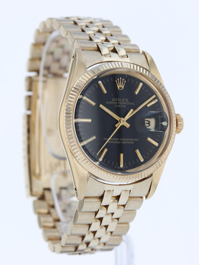 38200: Rolex 14k Yellow Gold Date, Ref. 15037, Circa 1981