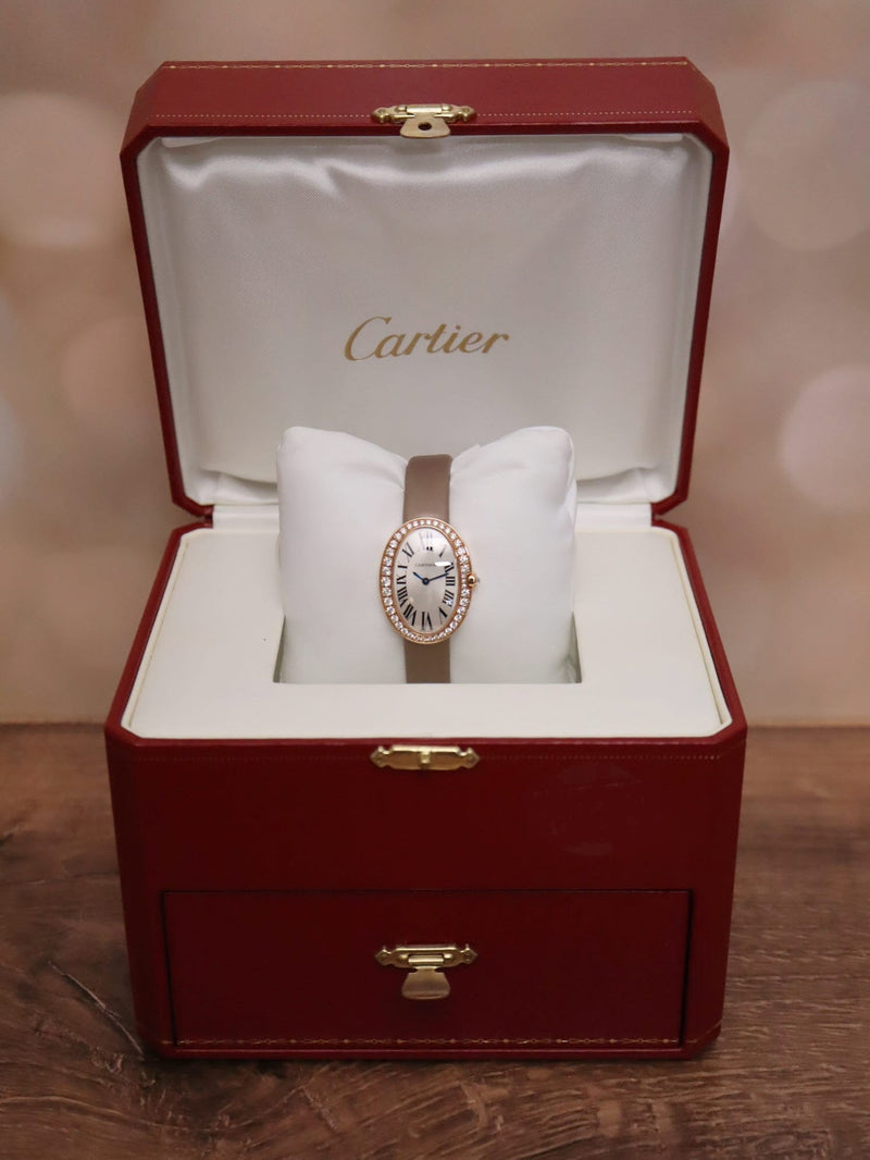 38291: Cartier 18k Rose Gold Small Baignoire, Ref. WB520004, Quartz, 2009 Full Set