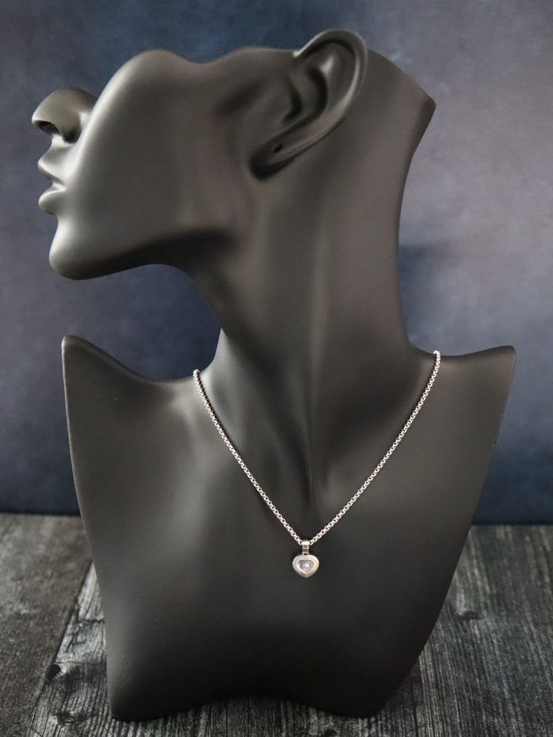 38376: Chopard 18k White Gold Diamond Heart Necklace