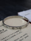 38377: Cartier 18k White Gold Love Bracelet, Size 16