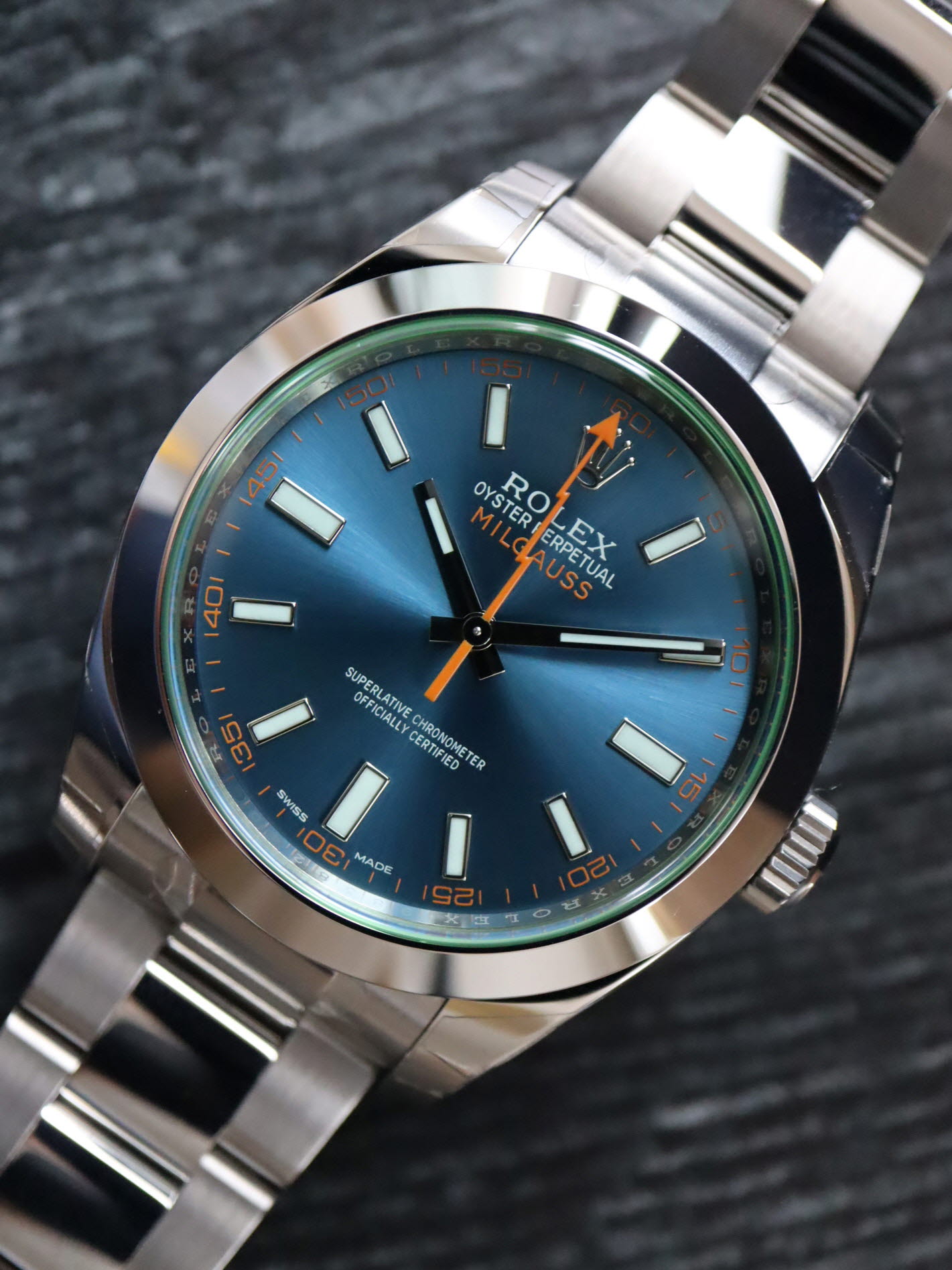 milgauss rolex z blue