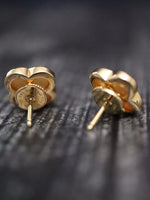 38391: Van Cleef & Arpels 18k Yellow Gold Mother of Pearl Alhambra Earrings