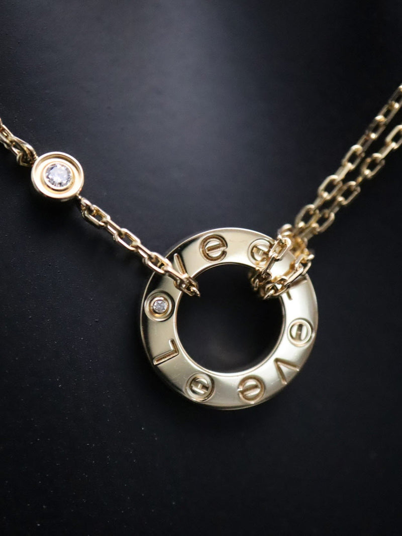 38393: Cartier 18k Yellow Gold Diamond Love Necklace, Box and