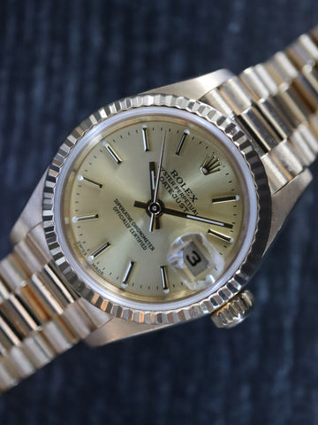 【美品】THE VINTAGE ROLEX Vintage Rolex Ladies Datejust 80s Ref 69173 Automatic Gold