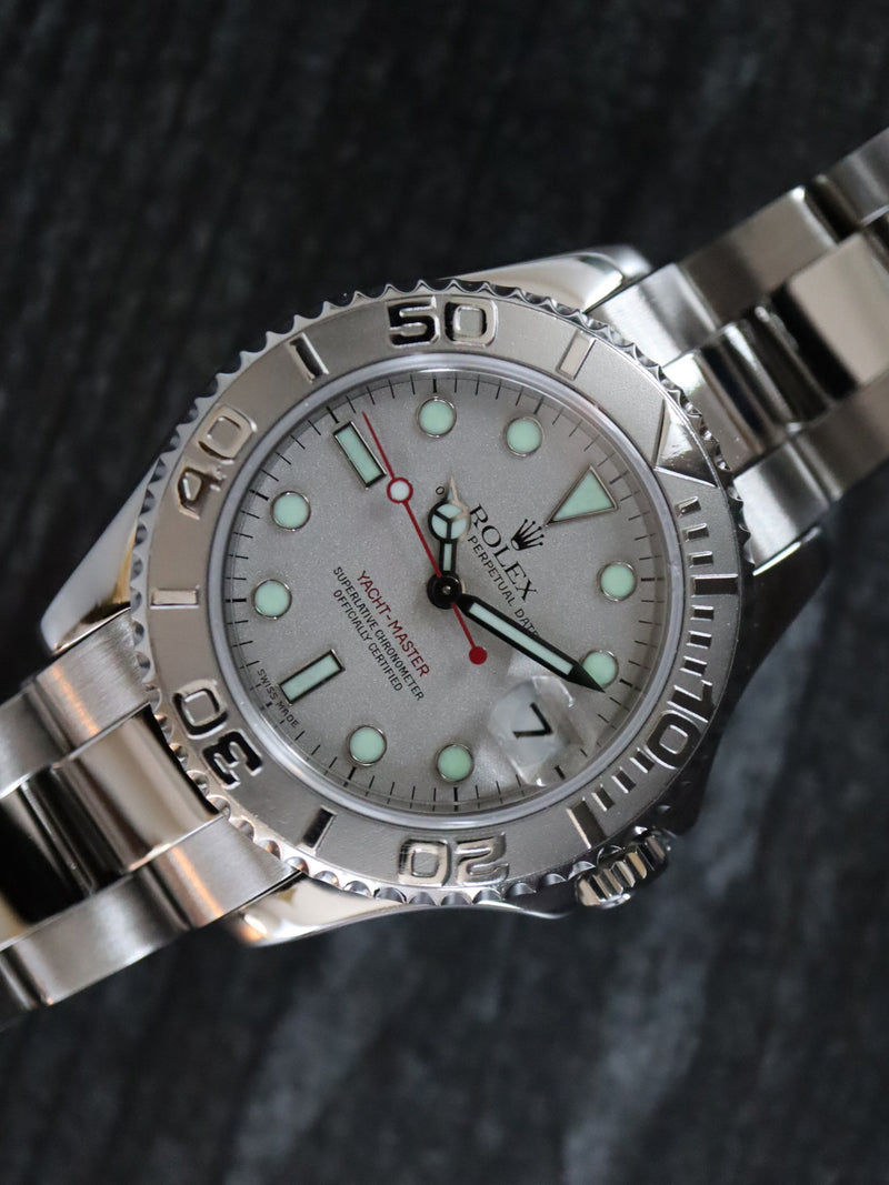38490: Rolex Mid-Size Yacht-Master, Ref. 168622, Box and Papers, Circa 2001, With Service Card