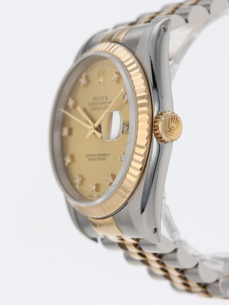 1991 Rolex Datejust 16233 Two Tone Jubilee Silver Automatic