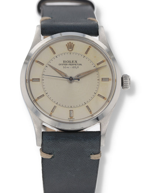 (To Exhibition) 38559: Rolex Vintage 1950's Oyster Perpetual, "Bulls Eye" Dial, Ref. 6532