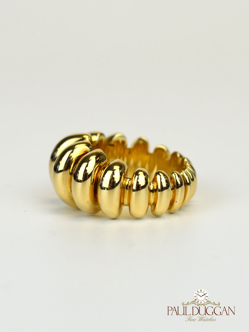 18k Yellow Gold Cocktail Ring Size 7 - 7.5