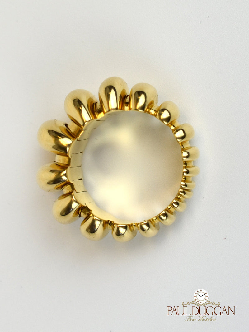 18k Yellow Gold Cocktail Ring Size 7 - 7.5