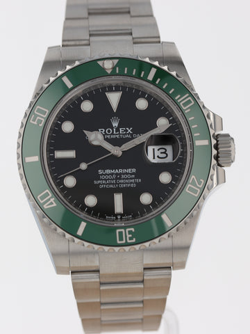 2021 Rolex Submariner 41mm Date GREEN KERMIT Oyster Ceramic Watch 1266