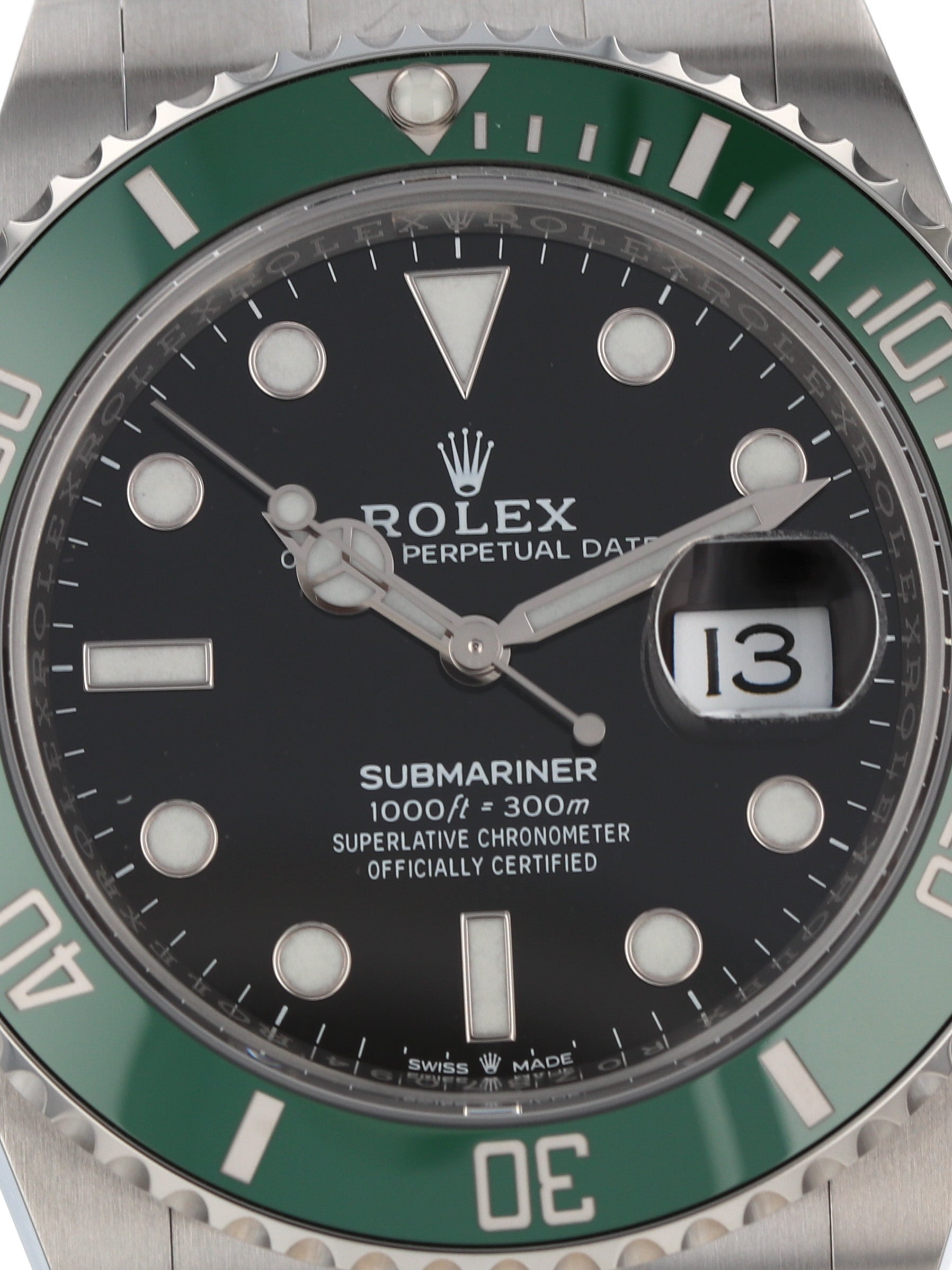 Rolex Submariner 41 Kermit Green Bezel Mens Watch 126610LV Unworn