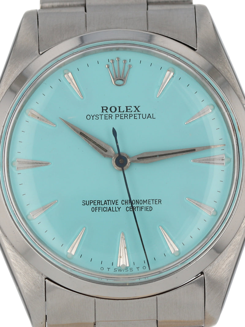 J36229: Rolex vintage 1957 Oyster Perpetual, Custom Color Dial