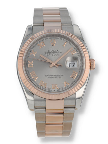 J36586: Rolex Stainless Steel and 18k Rose Gold Datejust 36, Ref