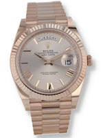 J36708: Rolex 18k Rose Gold Day-Date 40, Ref. 228235, 2020 Full Set