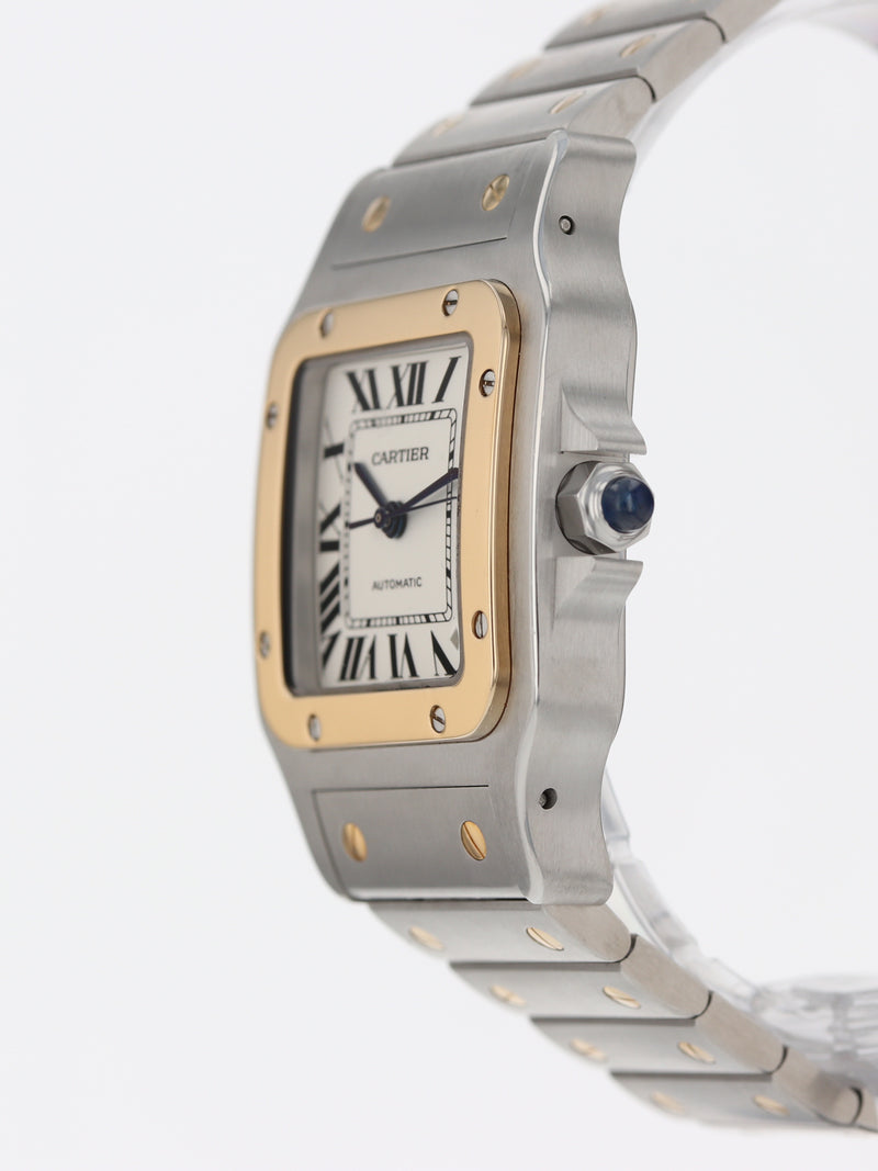 J38081: Cartier Gold Santos Galbee XL, Automatic, Ref. W20099C4, Box & Papers