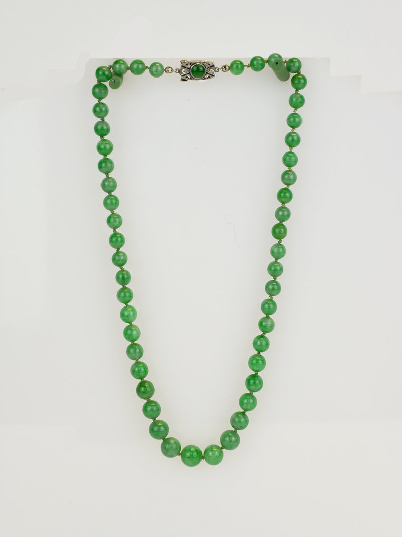 M35693: Jade Bead Necklace