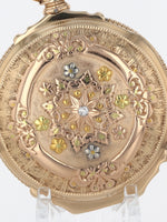 M36433: Waltham 14k Yellow Gold Multi-Color Pocketwatch