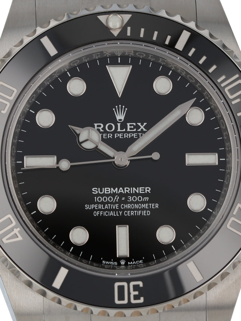37730: Rolex Submariner 41 "No Date", Ref. 124060, Unworn 2021 Full Set
