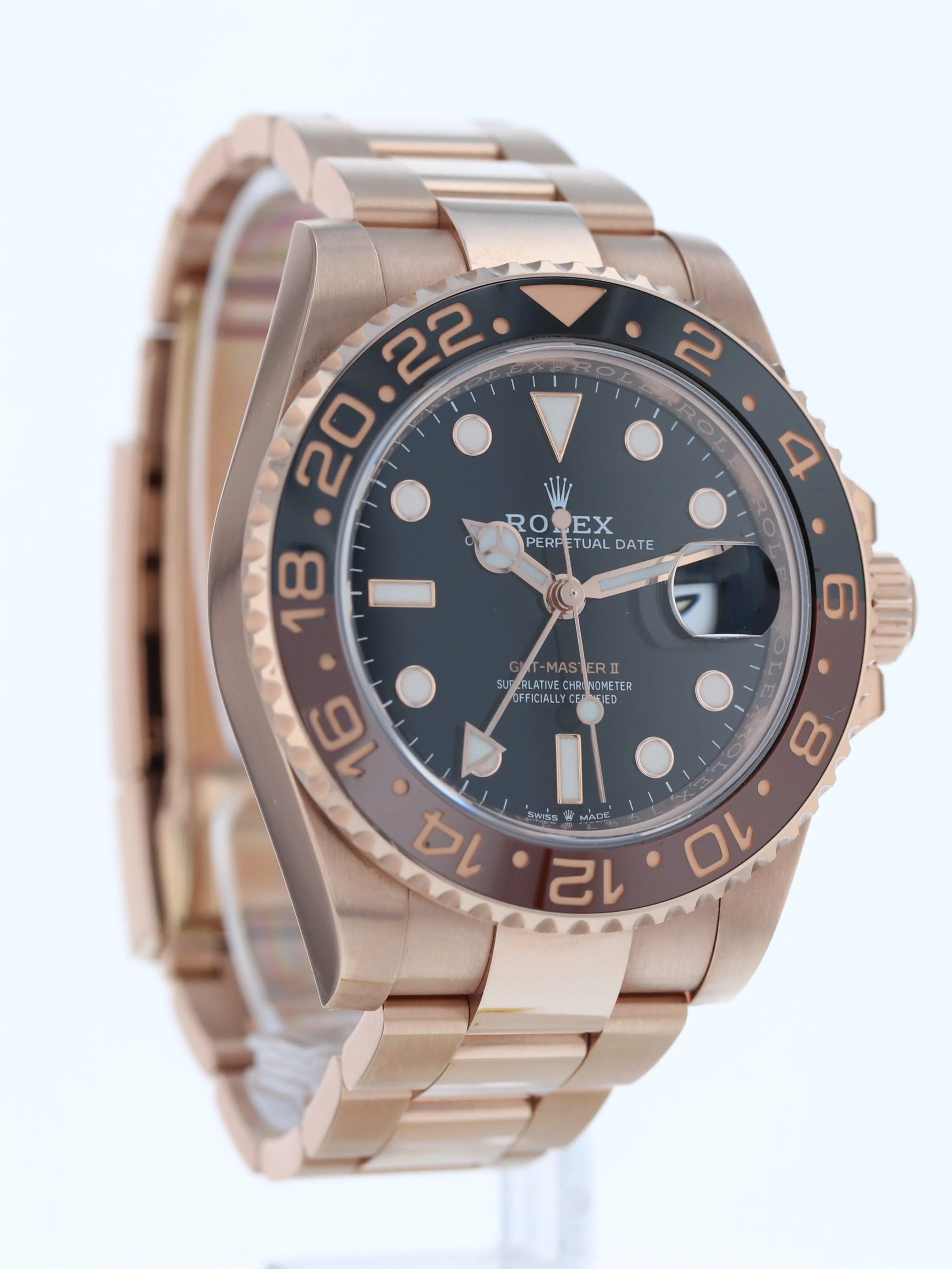 Rolex oyster perpetual gmt master ii rose clearance gold