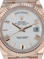 M38251: Rolex 18k Rose Gold Day-Date 40, Ref. 228235, 2021 Full Set