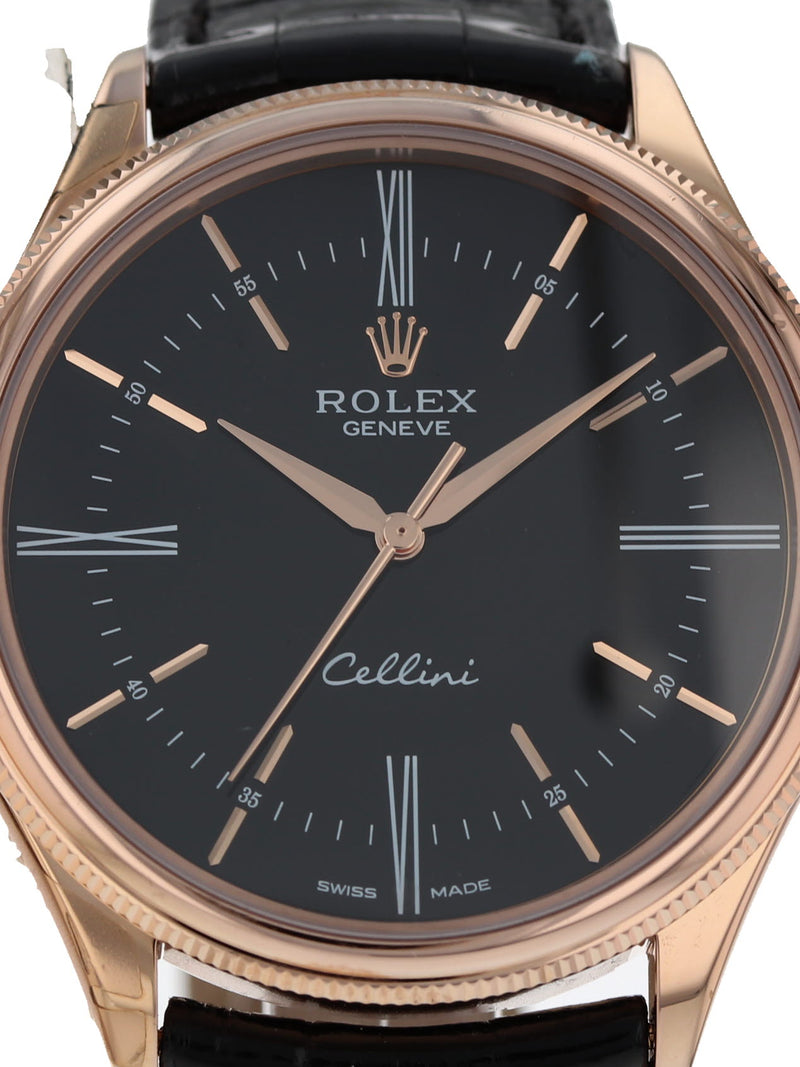 M38199: Rolex 18k Rose Gold Cellini, Ref. 50505, 2018 Full Set